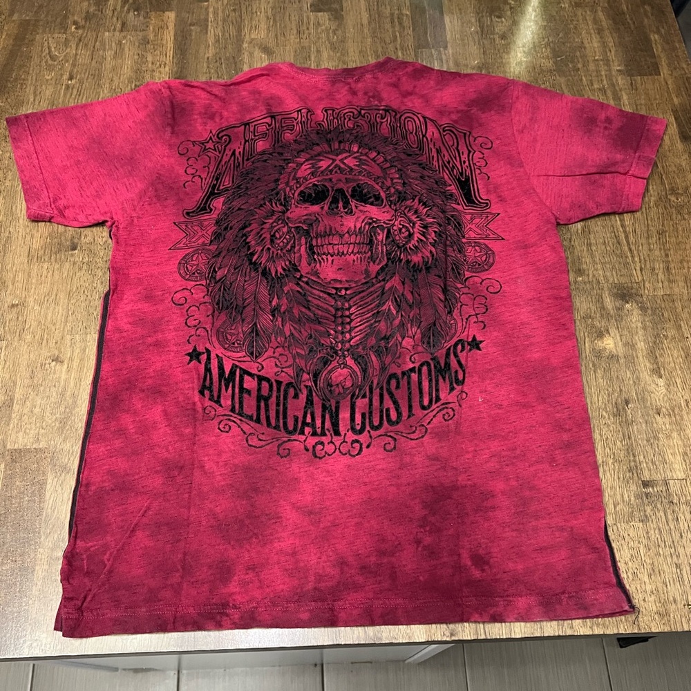 Affliction Crimson Skull Graphic Tee